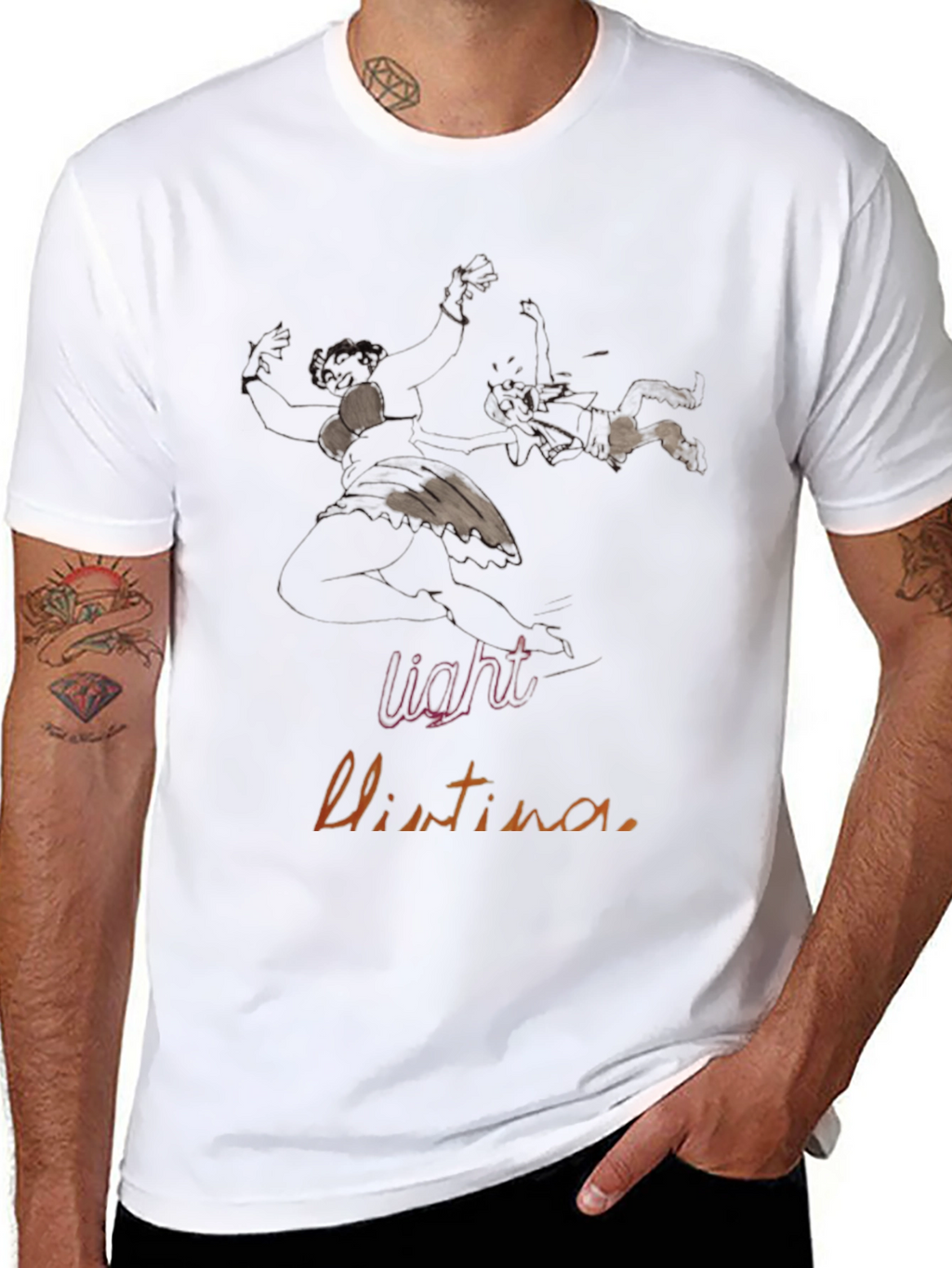 Light Christina Black Graphic Tee