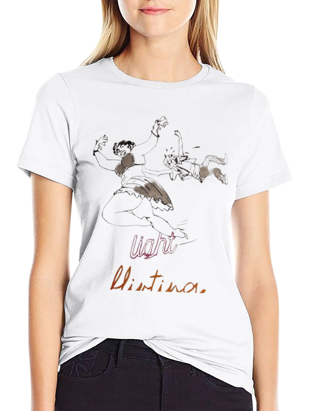 Light Christina Black Graphic Tee
