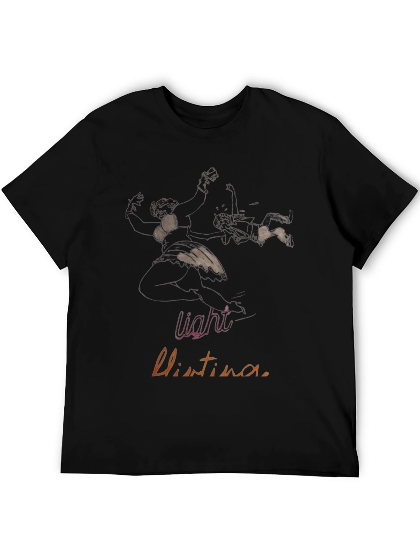 Light Christina Black Graphic Tee