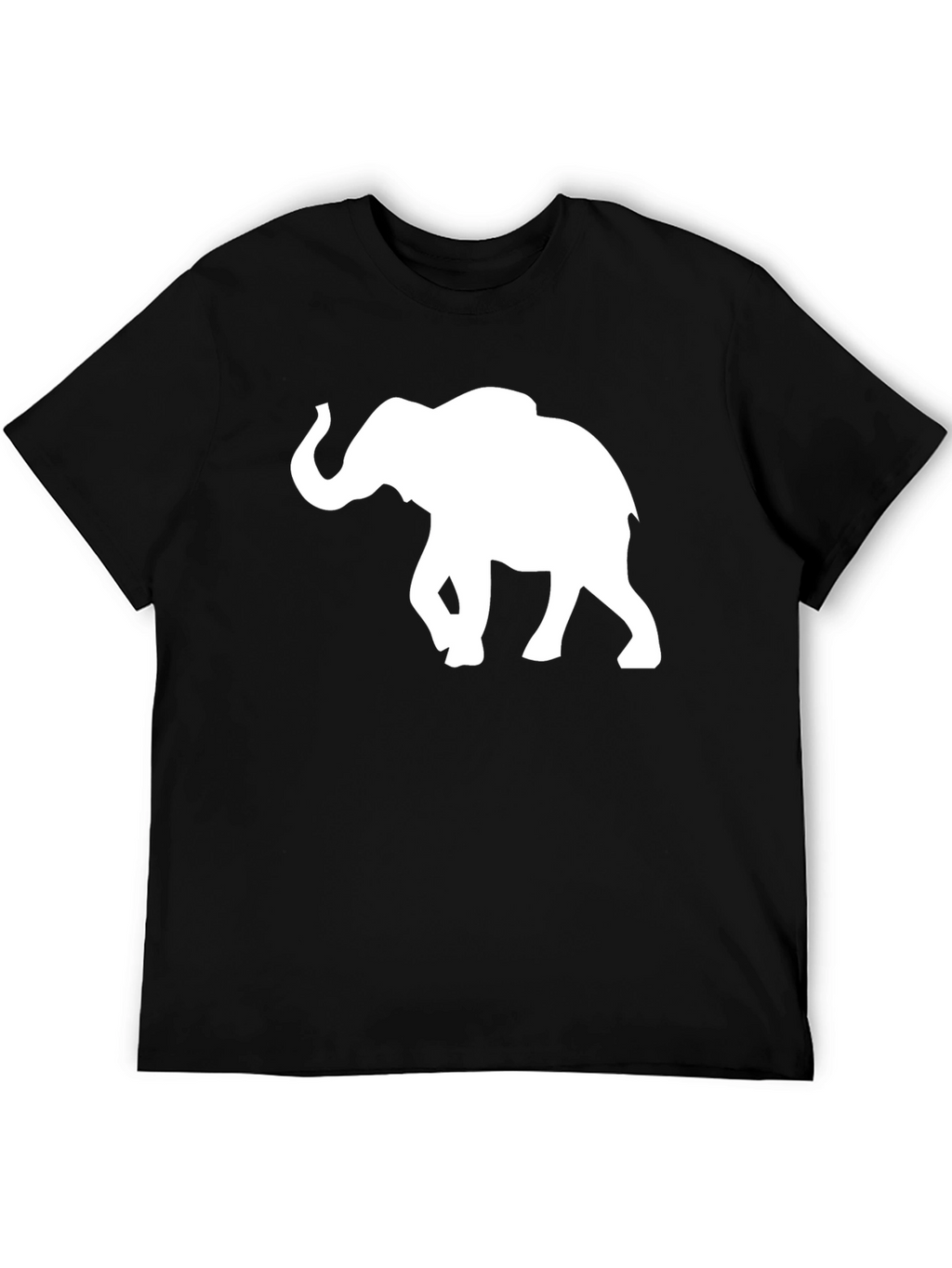 Elephant Silhouette T-Shirt - Black