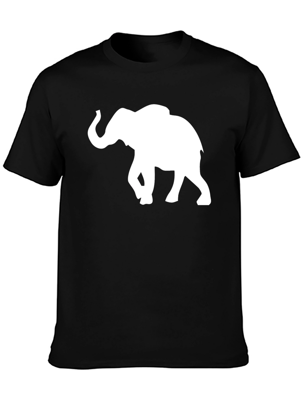 Elephant Silhouette T-Shirt - Black
