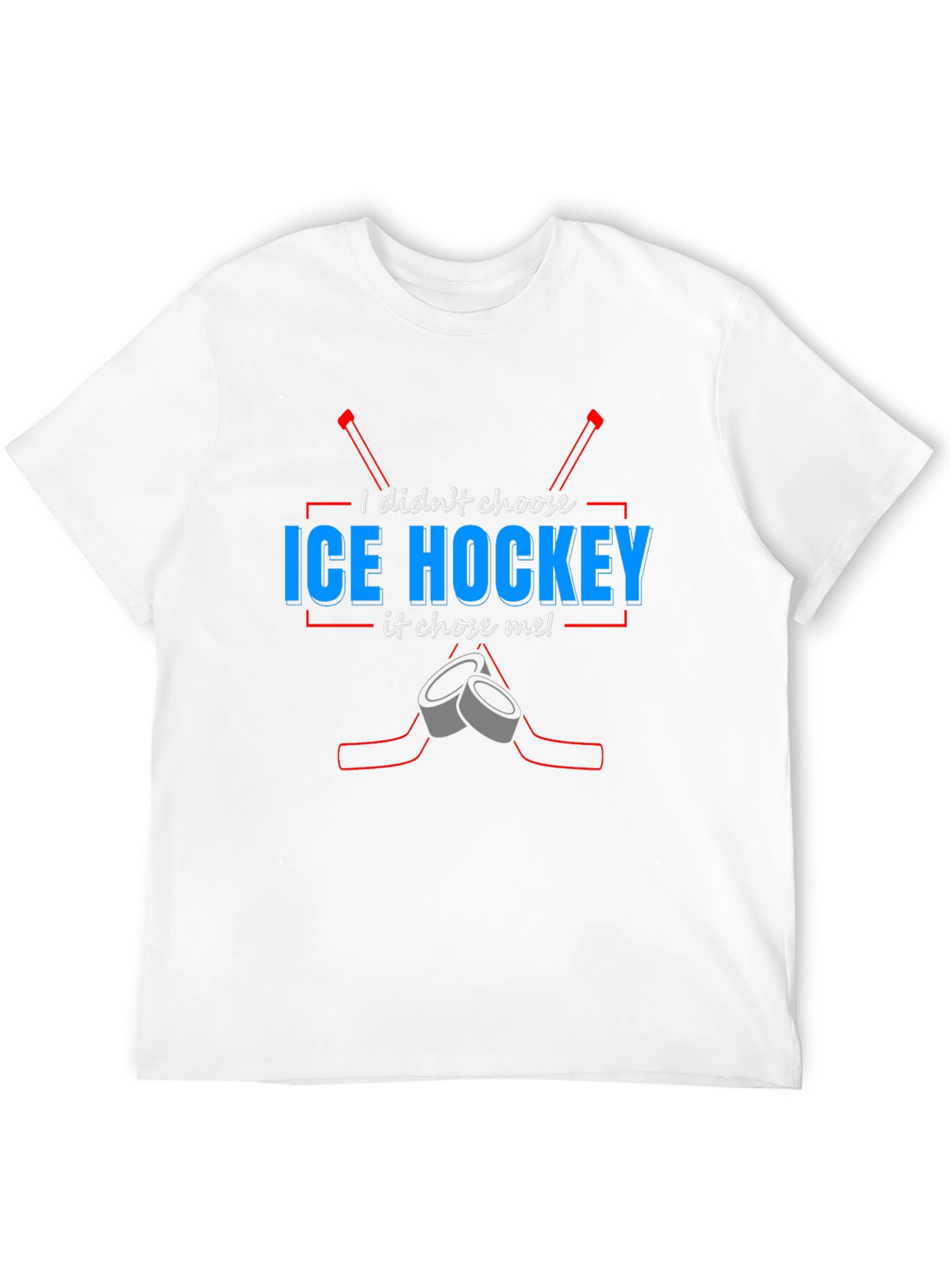 Ice Hockey Chose Me T-Shirt - Black Tee