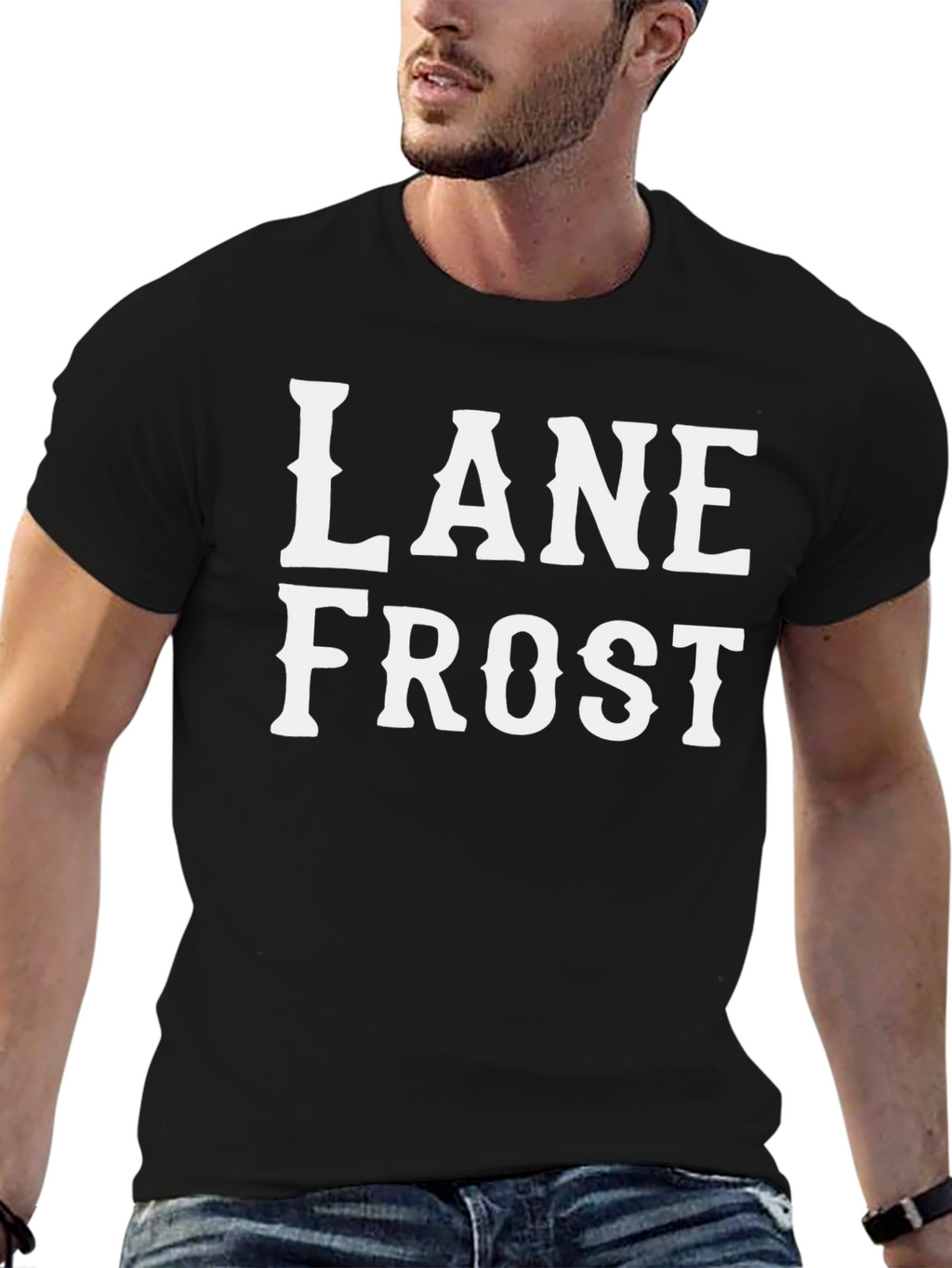 Lane Frost Graphic Tee - Classic Black Cotton T-Shirt