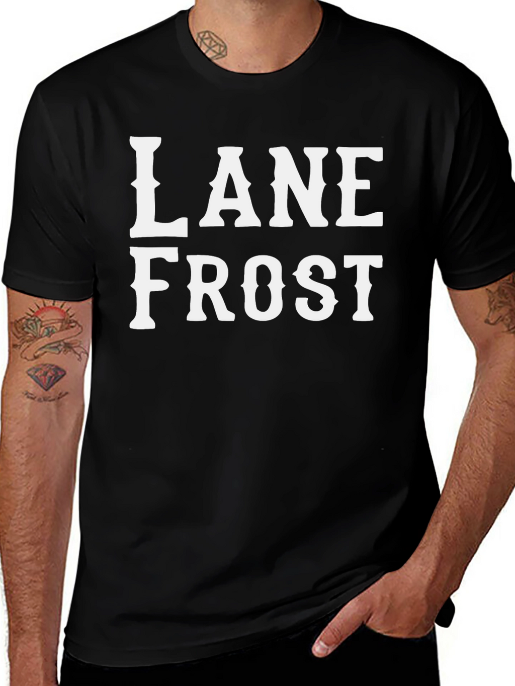 Lane Frost Graphic Tee - Classic Black Cotton T-Shirt