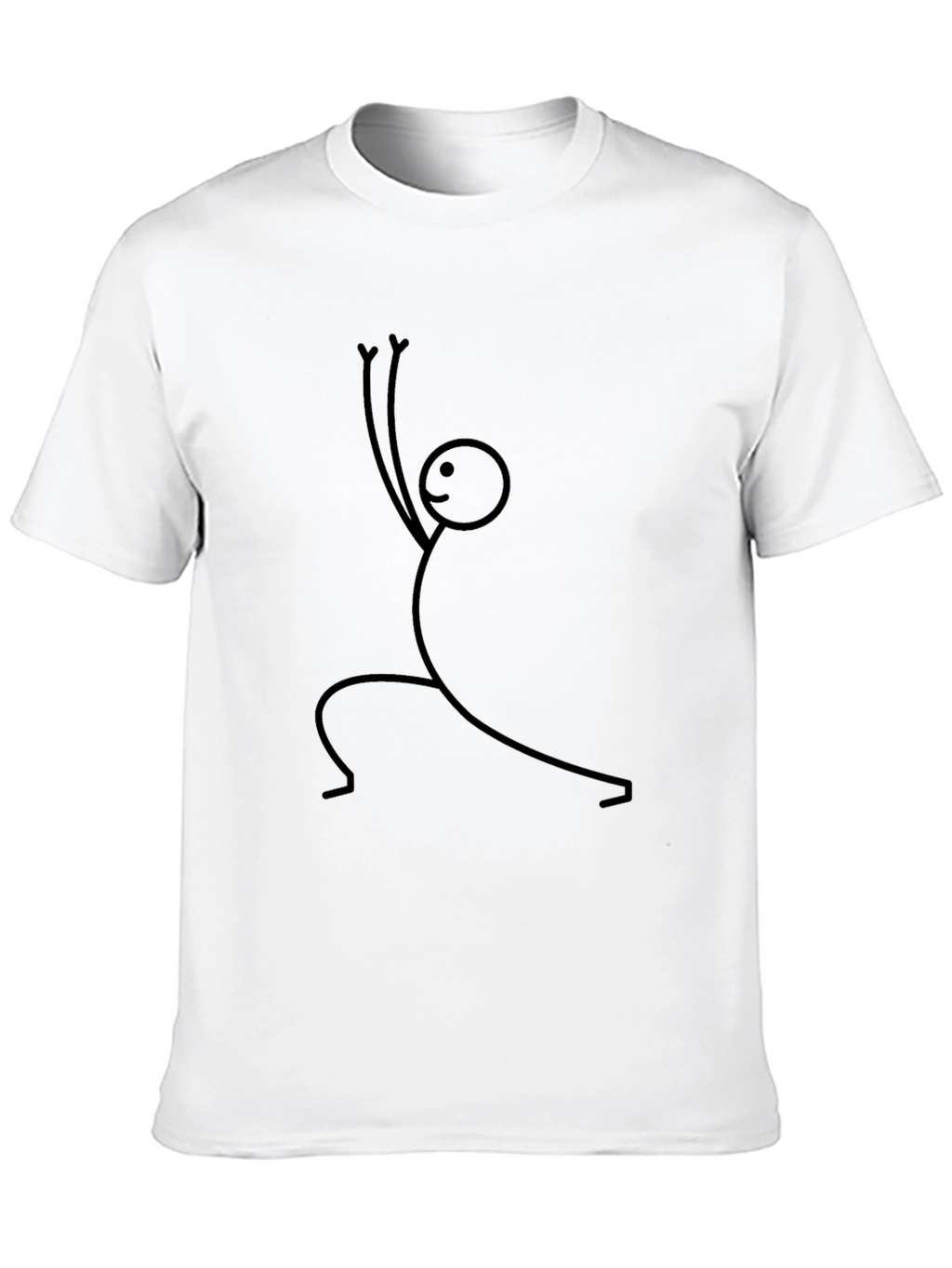 Stick Figure Yoga Black T-Shirt