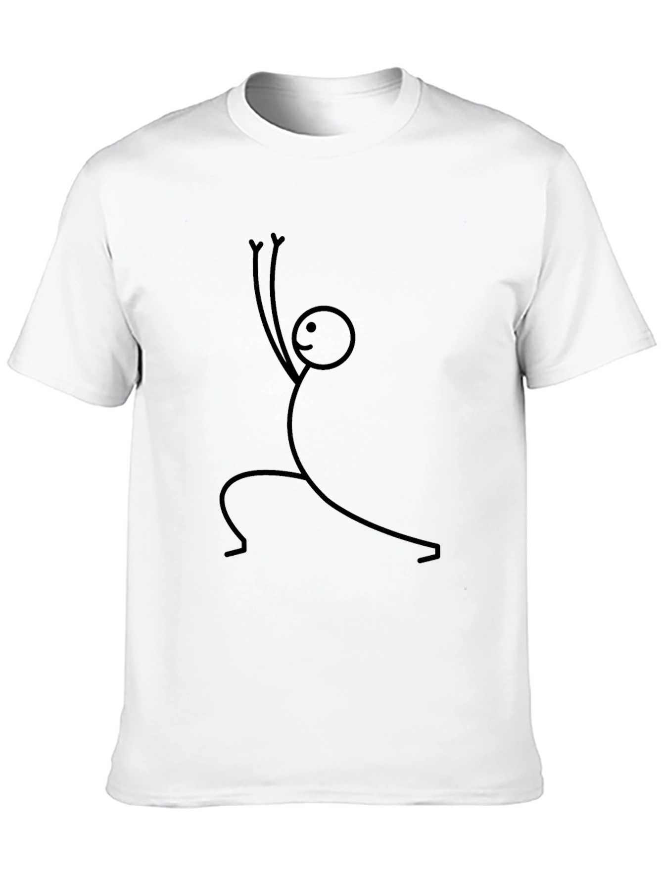 Stick Figure Yoga Black T-Shirt