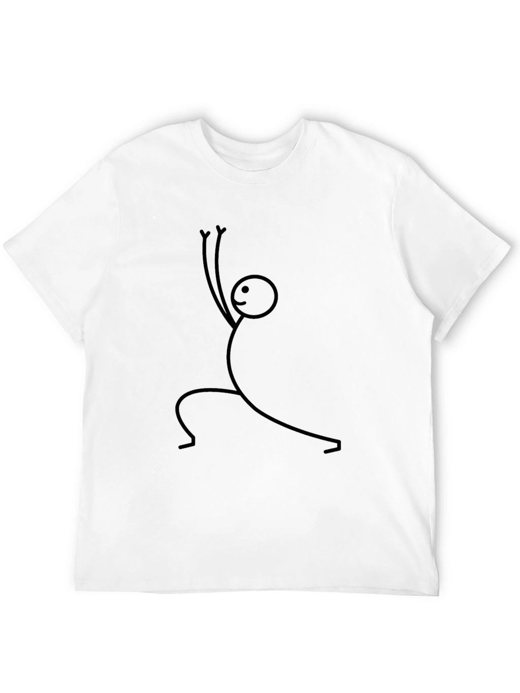 Stick Figure Yoga Black T-Shirt
