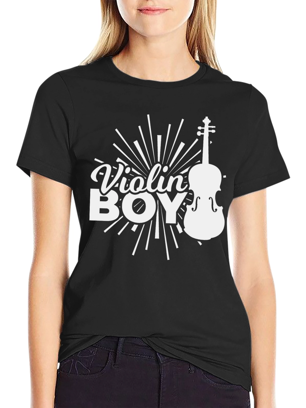 Violin Boy Graphic Tee - Musician T-Shirt