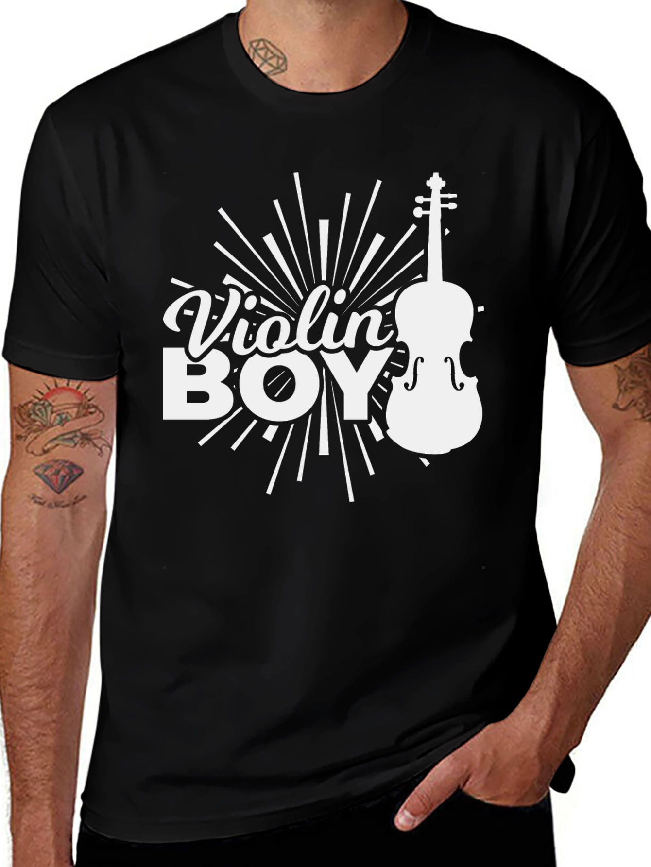 Violin Boy Graphic Tee - Musician T-Shirt