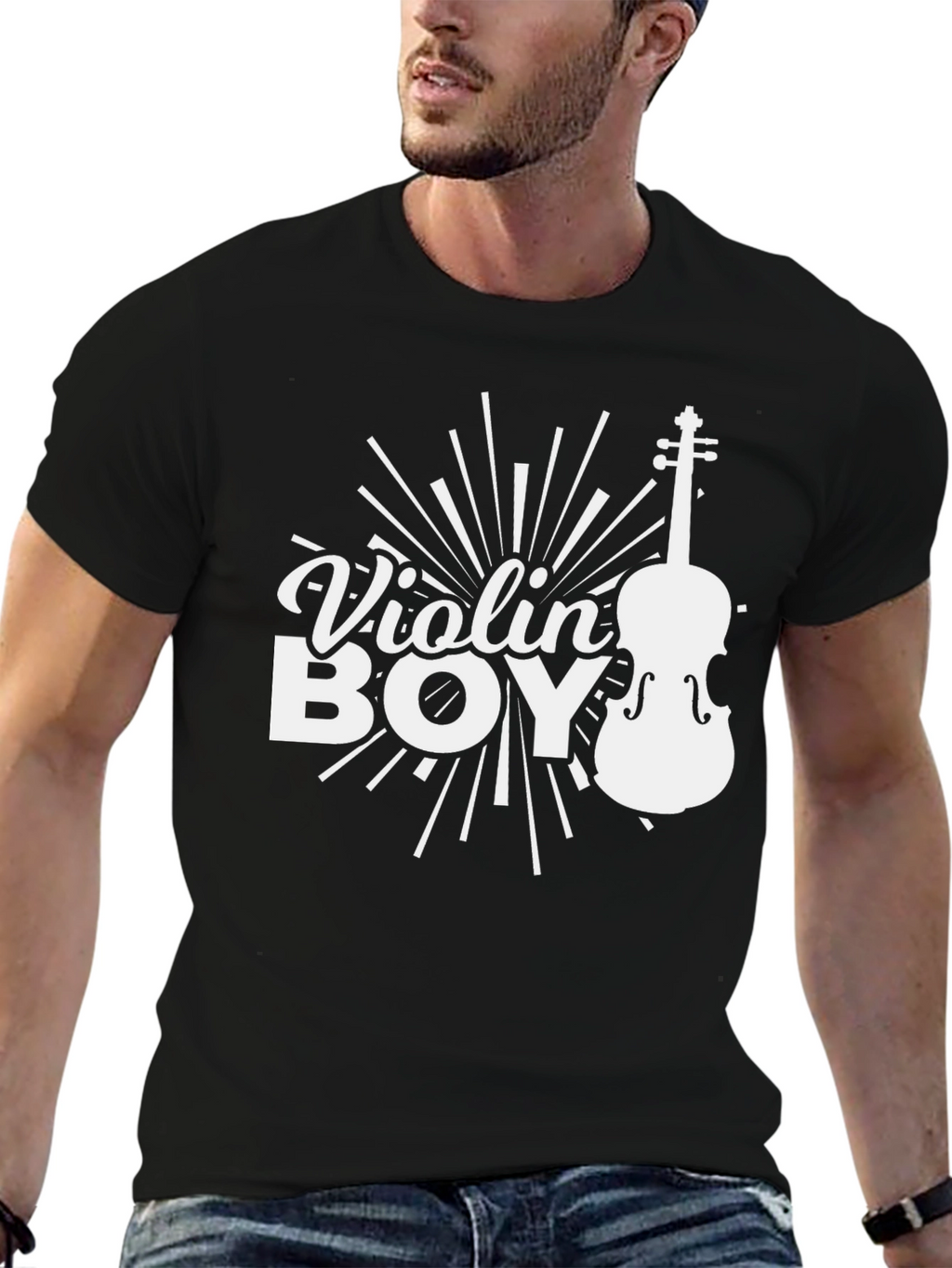 Violin Boy Graphic Tee - Musician T-Shirt