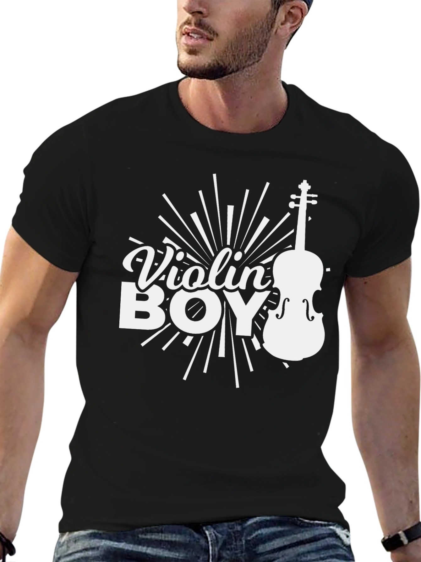 Violin Boy Graphic Tee - Musician T-Shirt