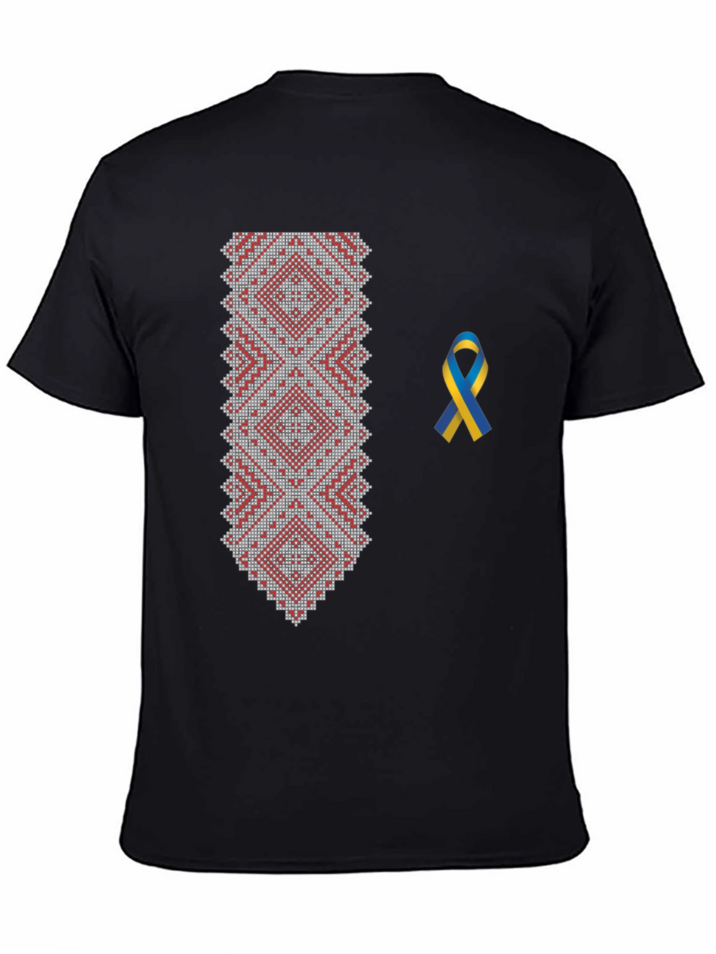Embroidered Ukrainian T-Shirt with Ribbon