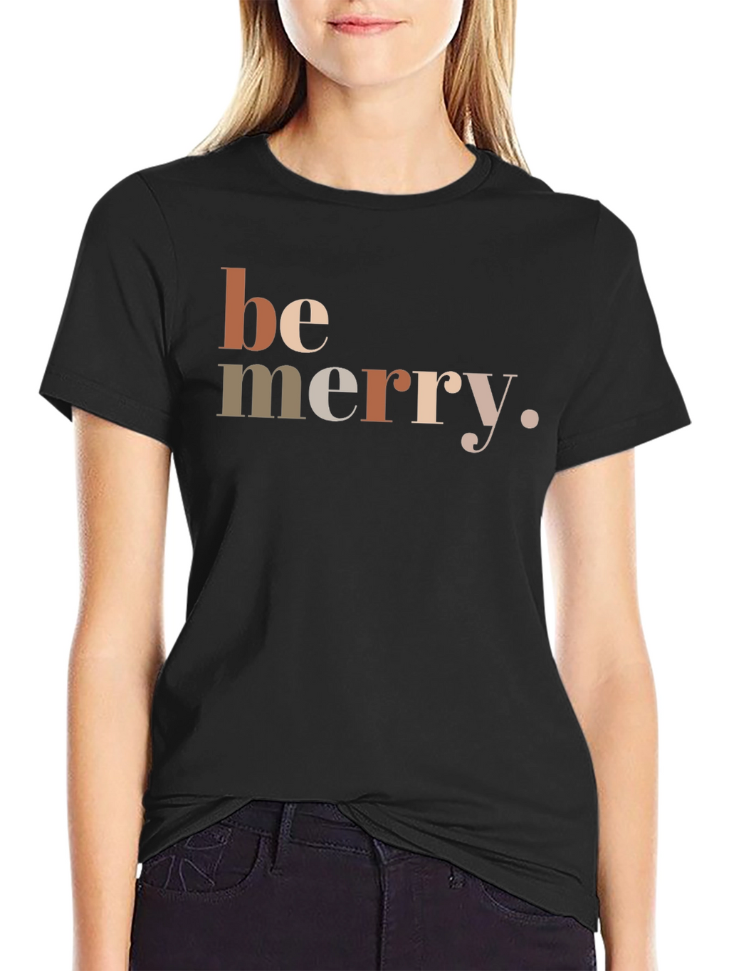 Be Merry Graphic T-Shirt - Black