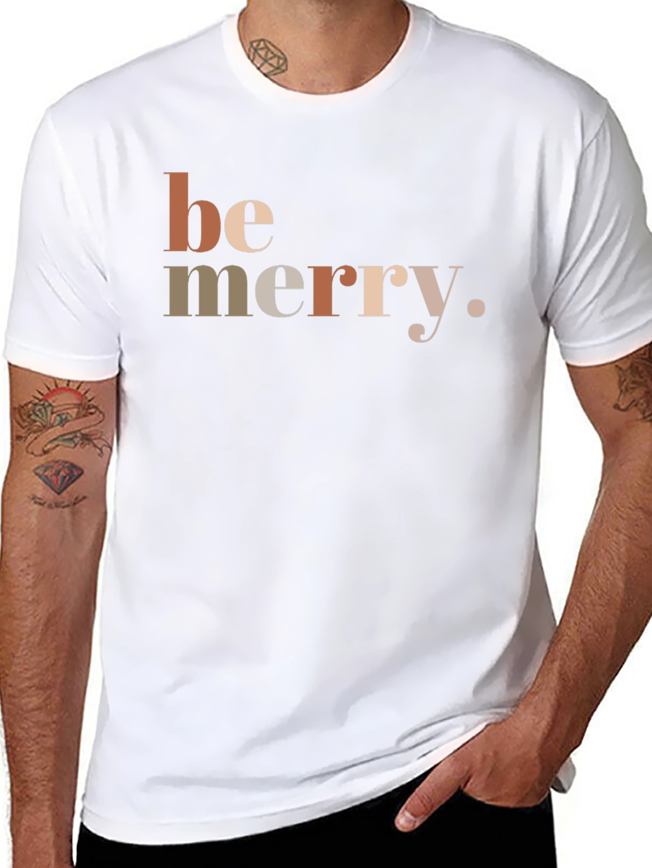 Be Merry Graphic T-Shirt - Black