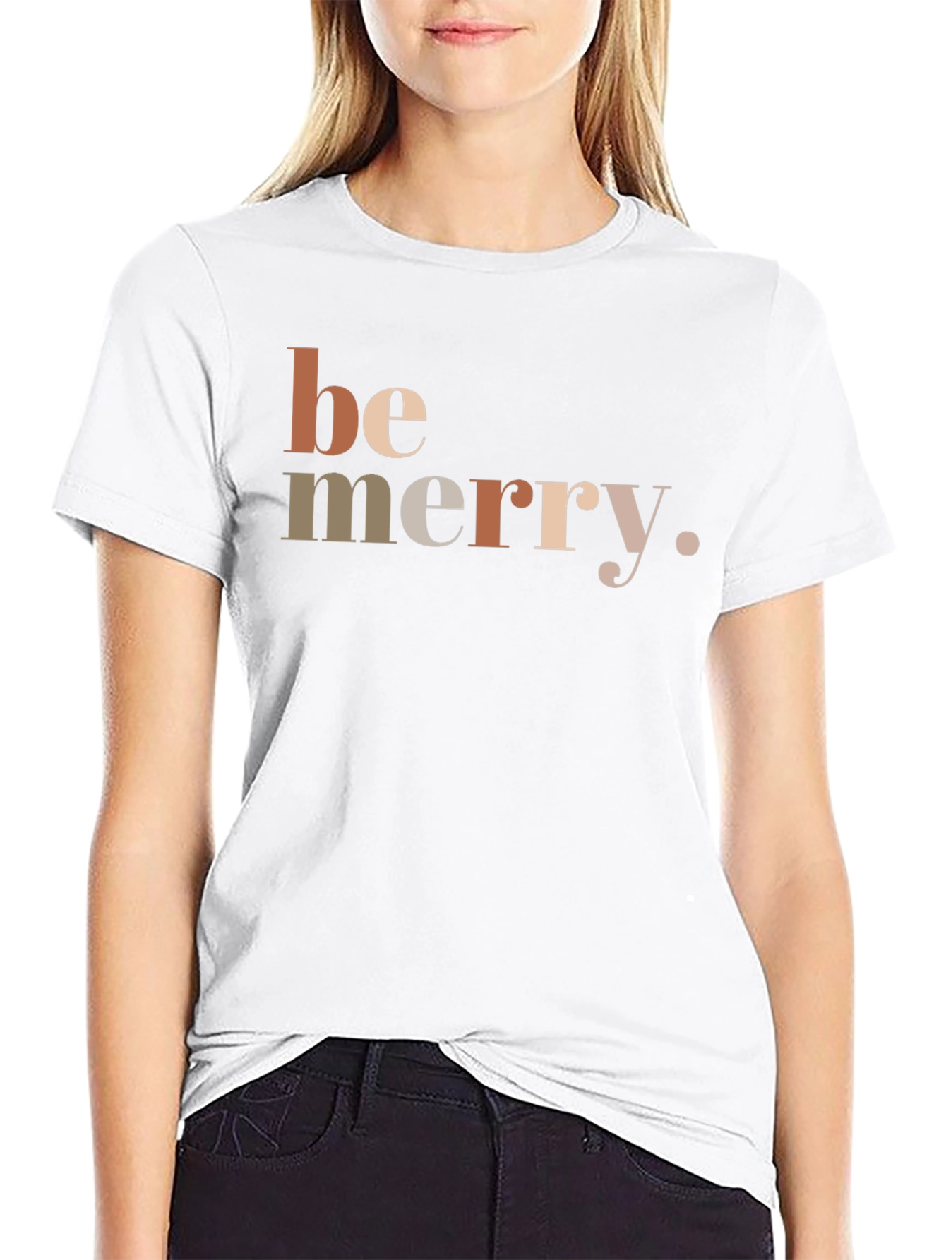 Be Merry Graphic T-Shirt - Black