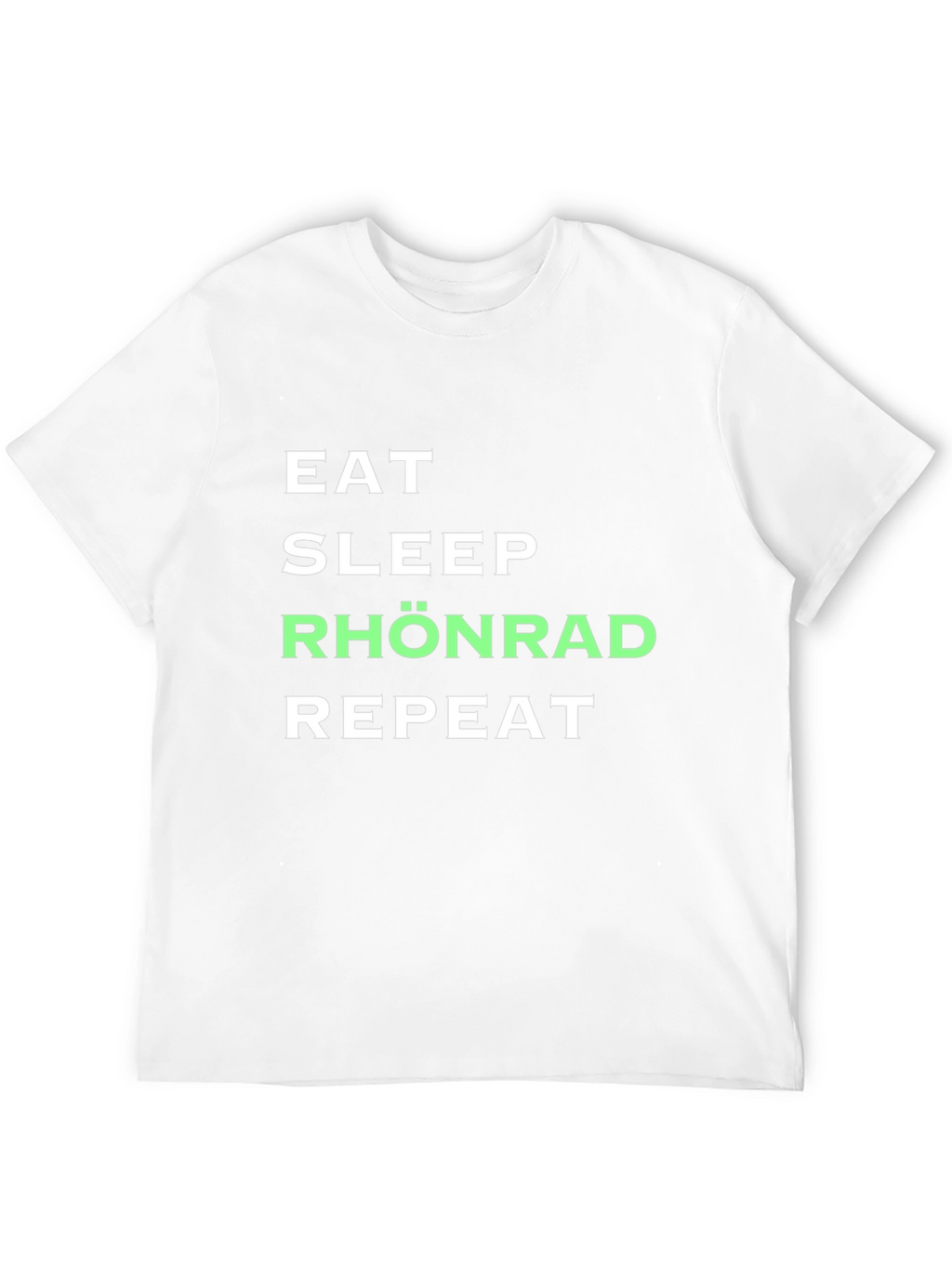 Eat Sleep Rhönrad Repeat Black T-Shirt