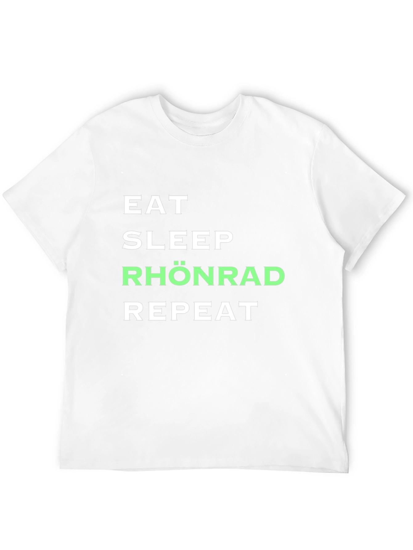 Eat Sleep Rhönrad Repeat Black T-Shirt