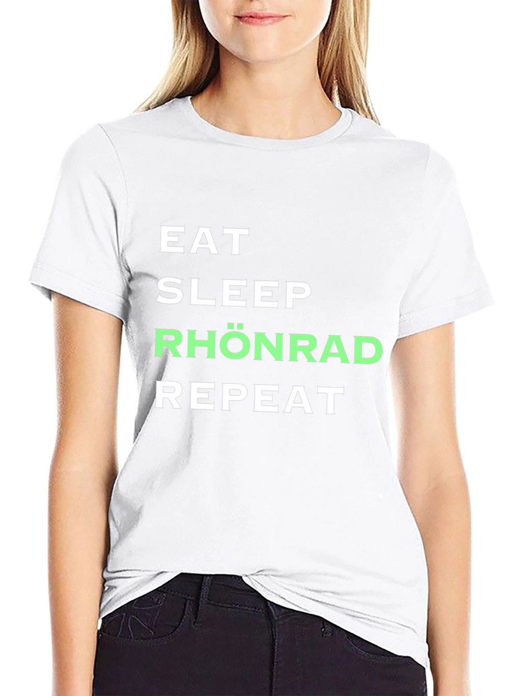 Eat Sleep Rhönrad Repeat Black T-Shirt