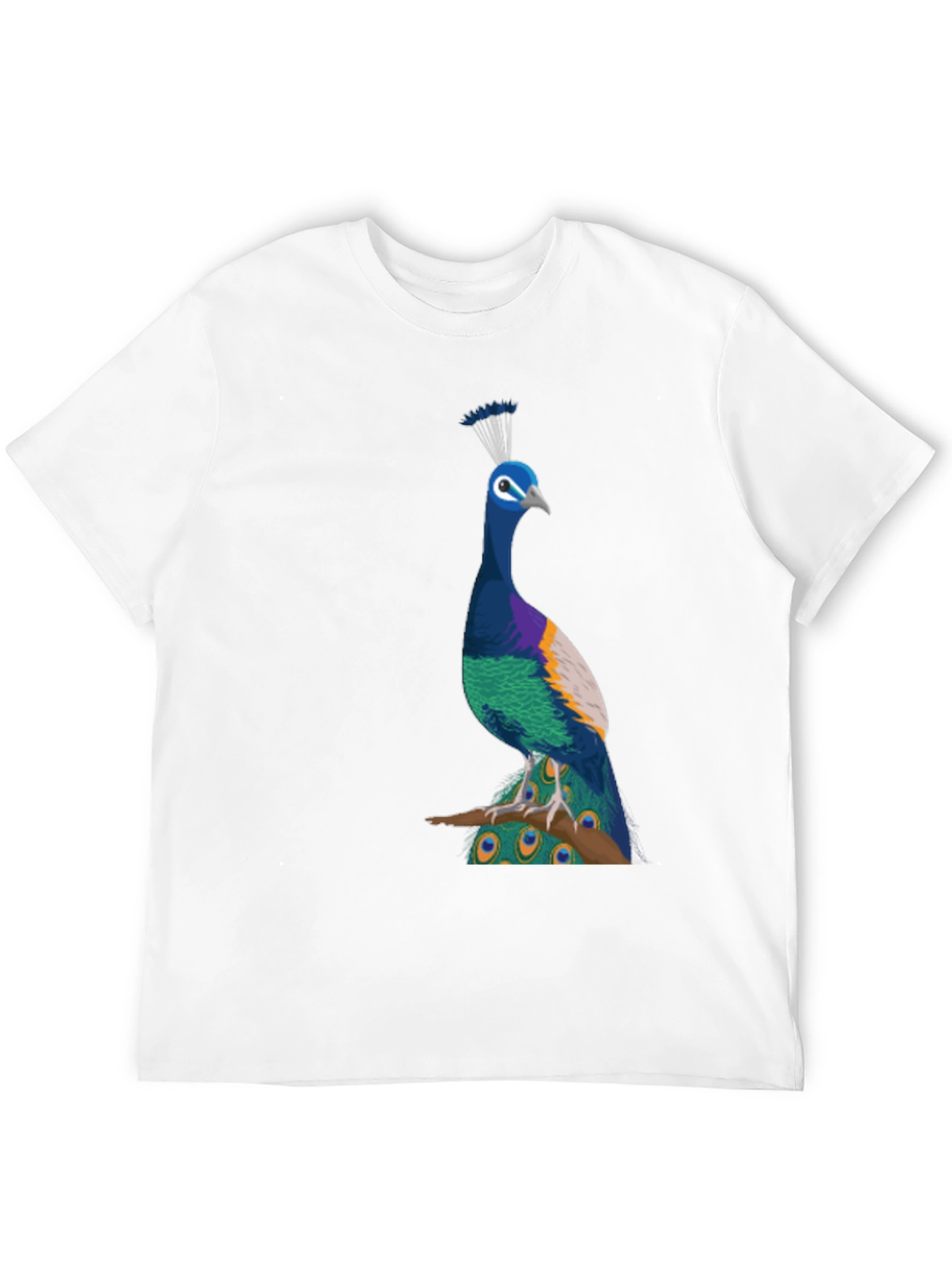 Peacock Graphic Tee - Stylish Black T-Shirt