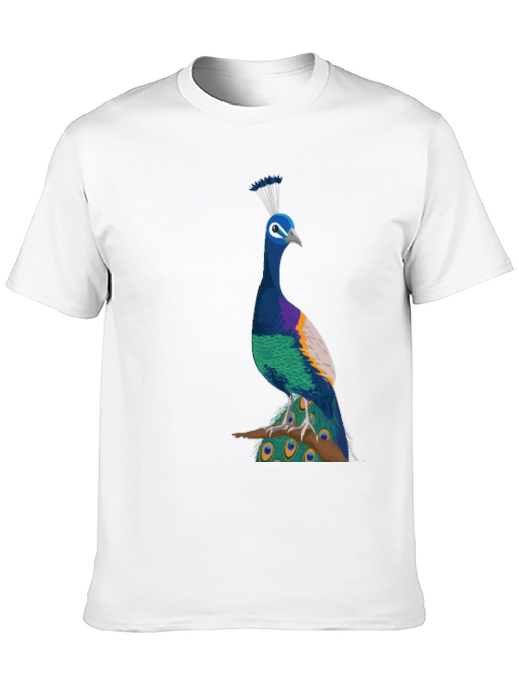 Peacock Graphic Tee - Stylish Black T-Shirt