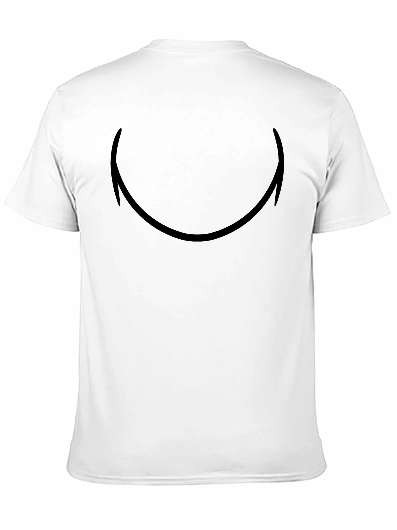 Minimalist Smiley Face Graphic Tee - Soft Cotton Blend
