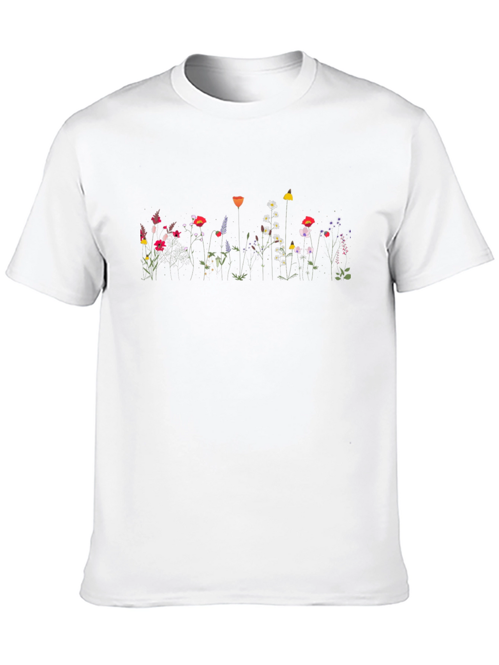 Floral Print Black T-Shirt