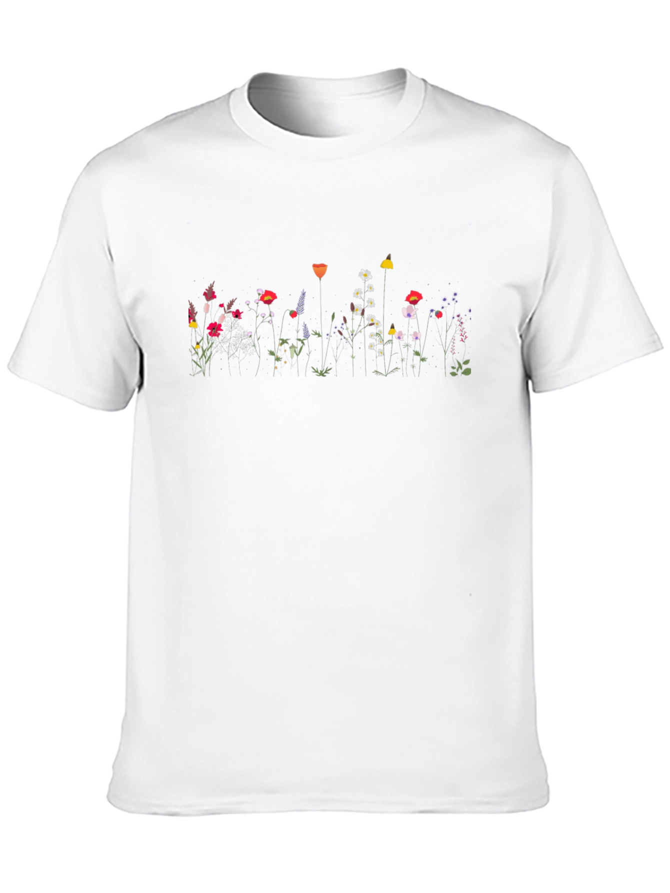 Floral Print Black T-Shirt