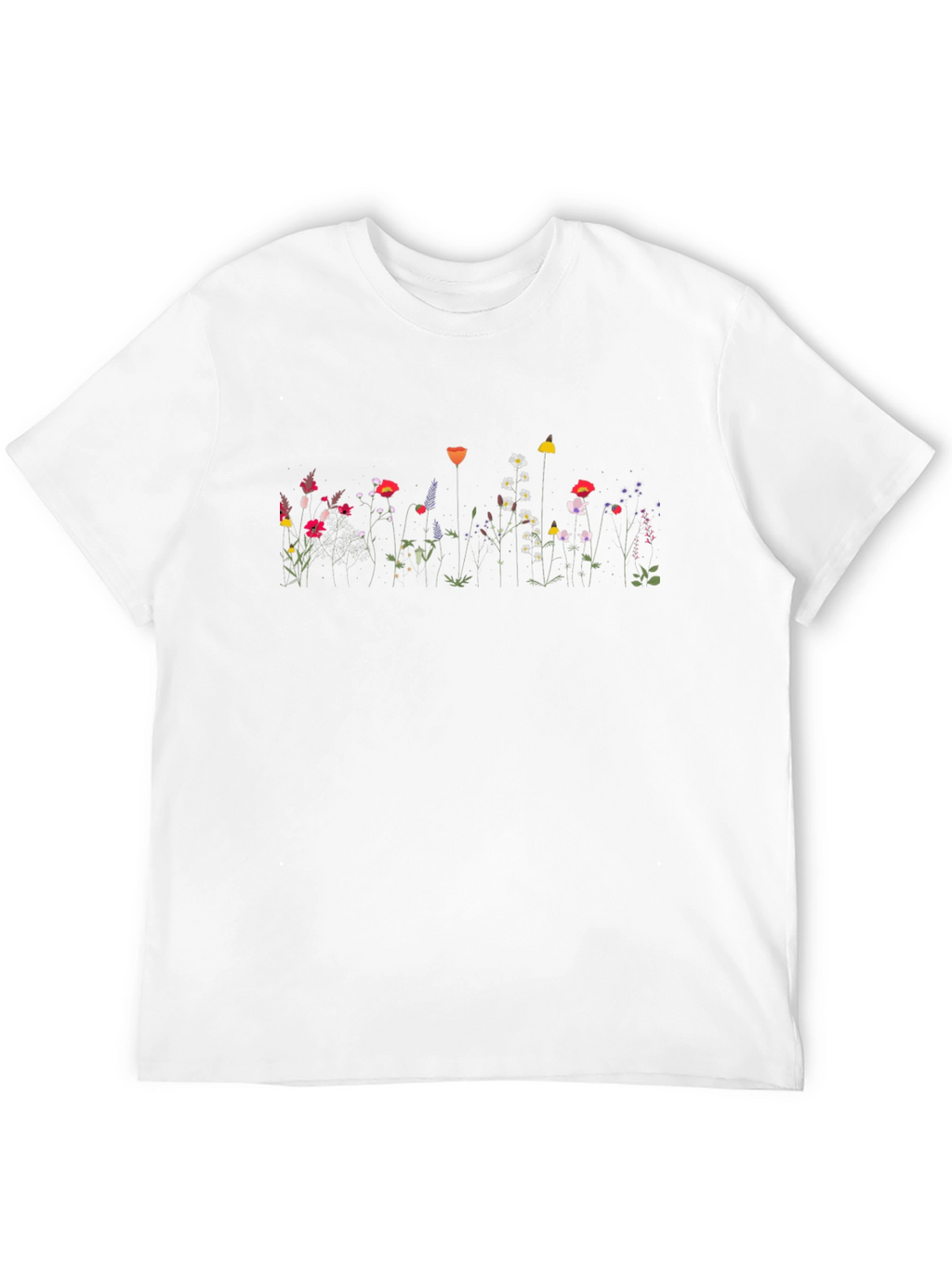 Floral Print Black T-Shirt