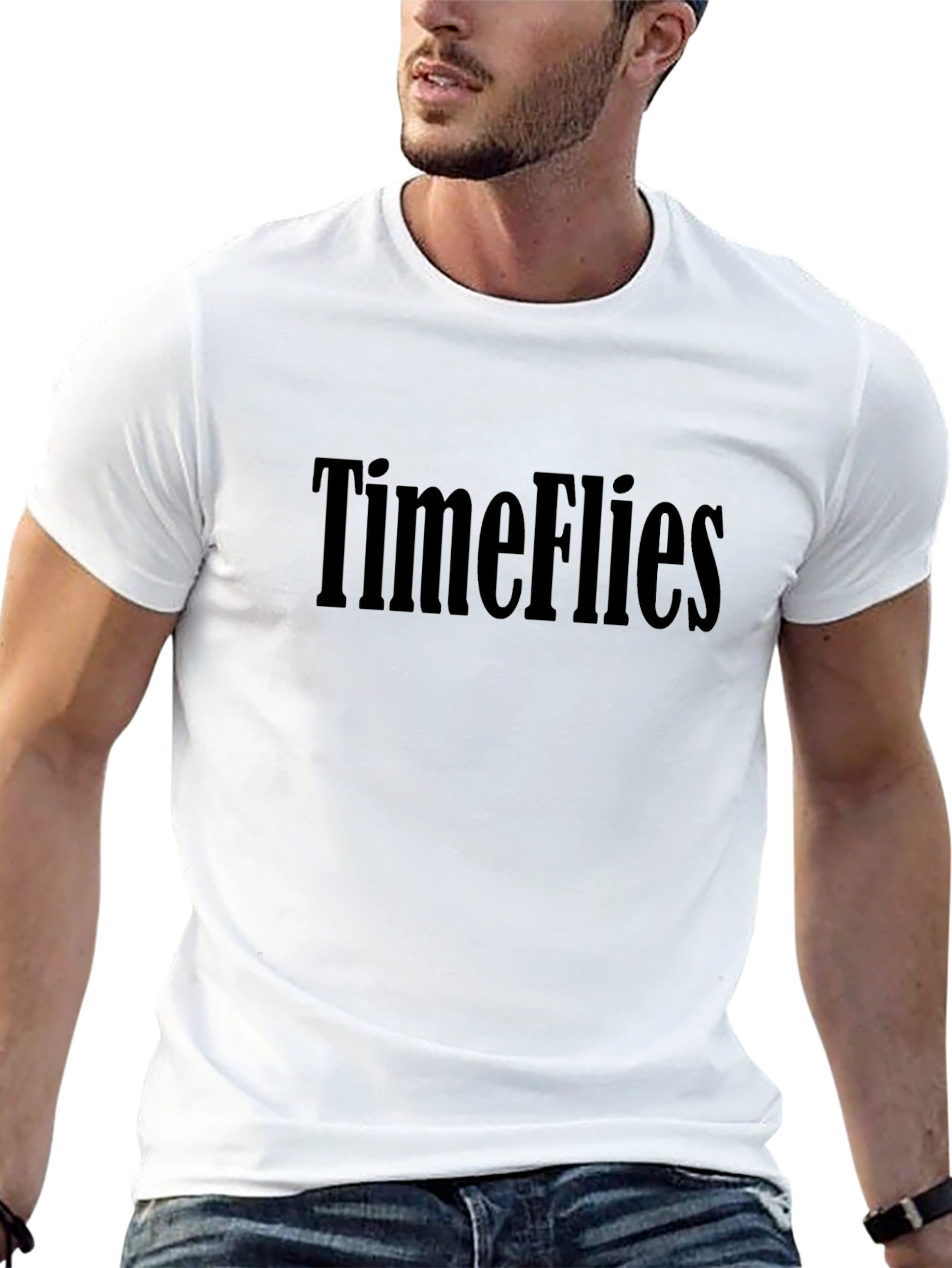 Time Flies Black T-Shirt - Classic Casual Tee
