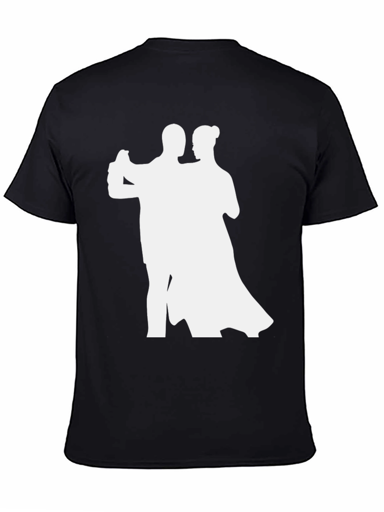 Dancing Couple Graphic Tee - Stylish Black T-Shirt