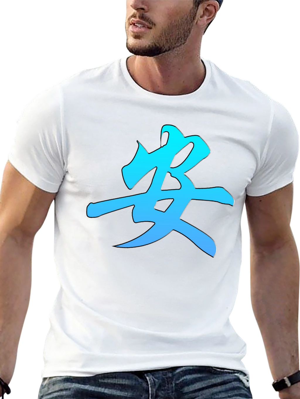 Kanji Symbol Graphic Tee - Stylish Mens Black T-Shirt