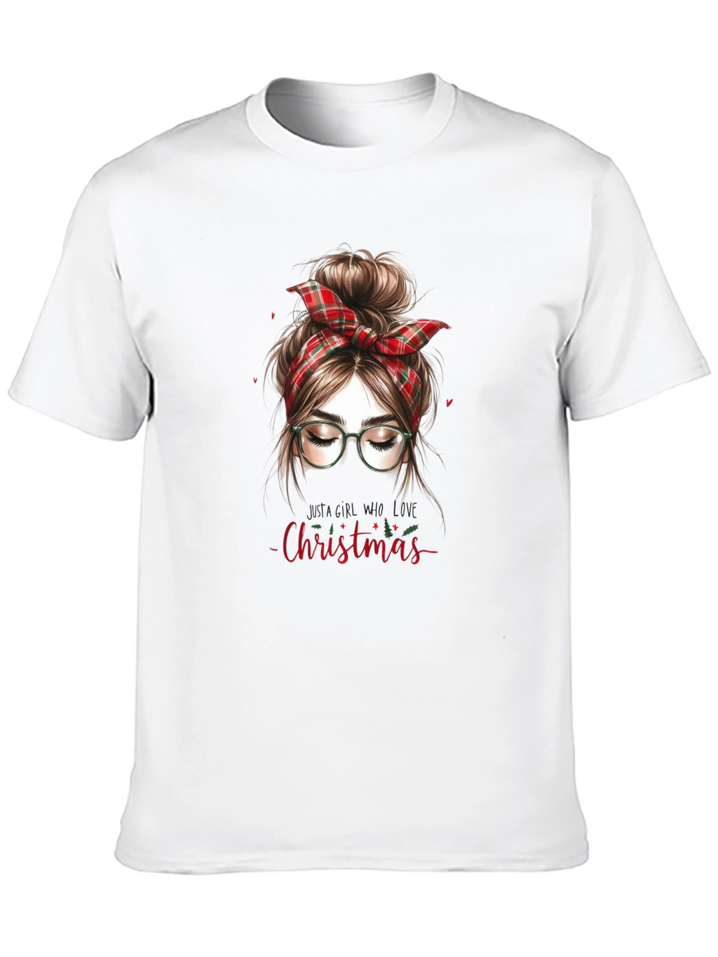 Christmas Messy Bun Graphic Tee
