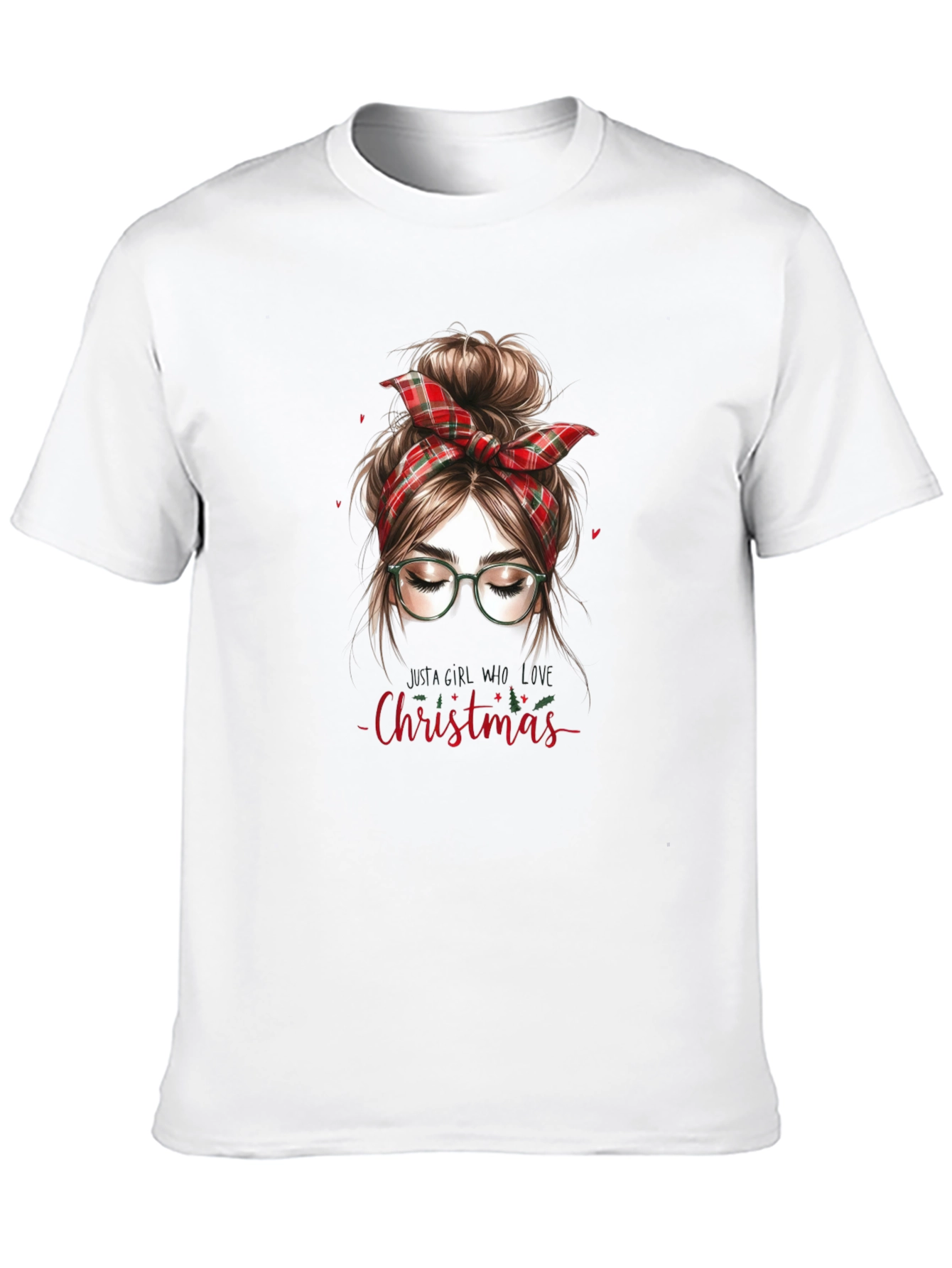 Christmas Messy Bun Graphic Tee