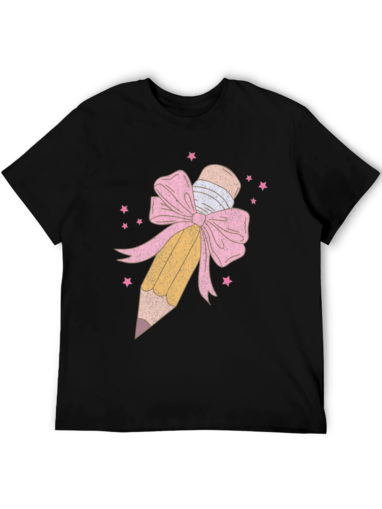 Pencil & Bow Graphic Tee - Black