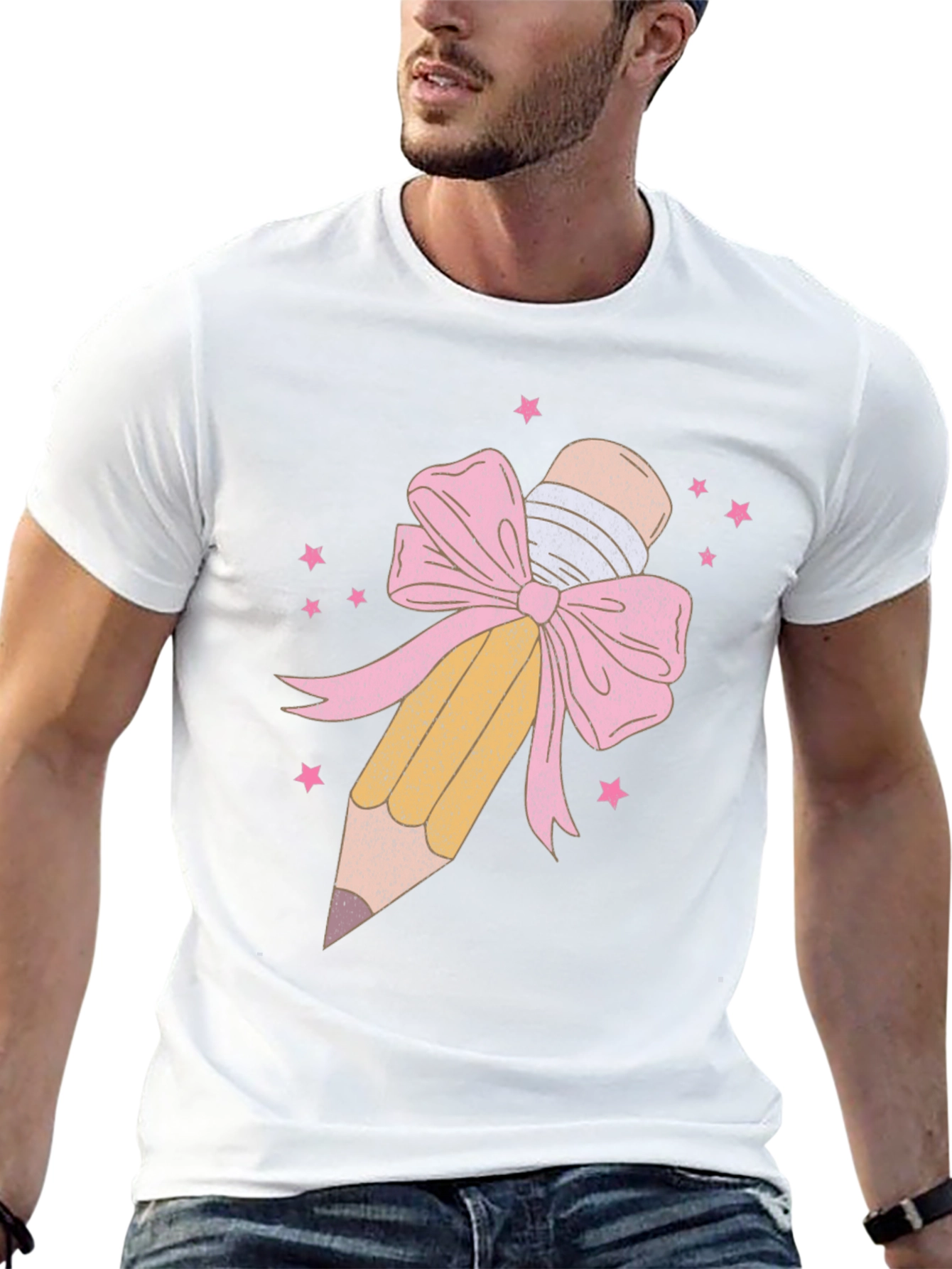 Pencil & Bow Graphic Tee - Black