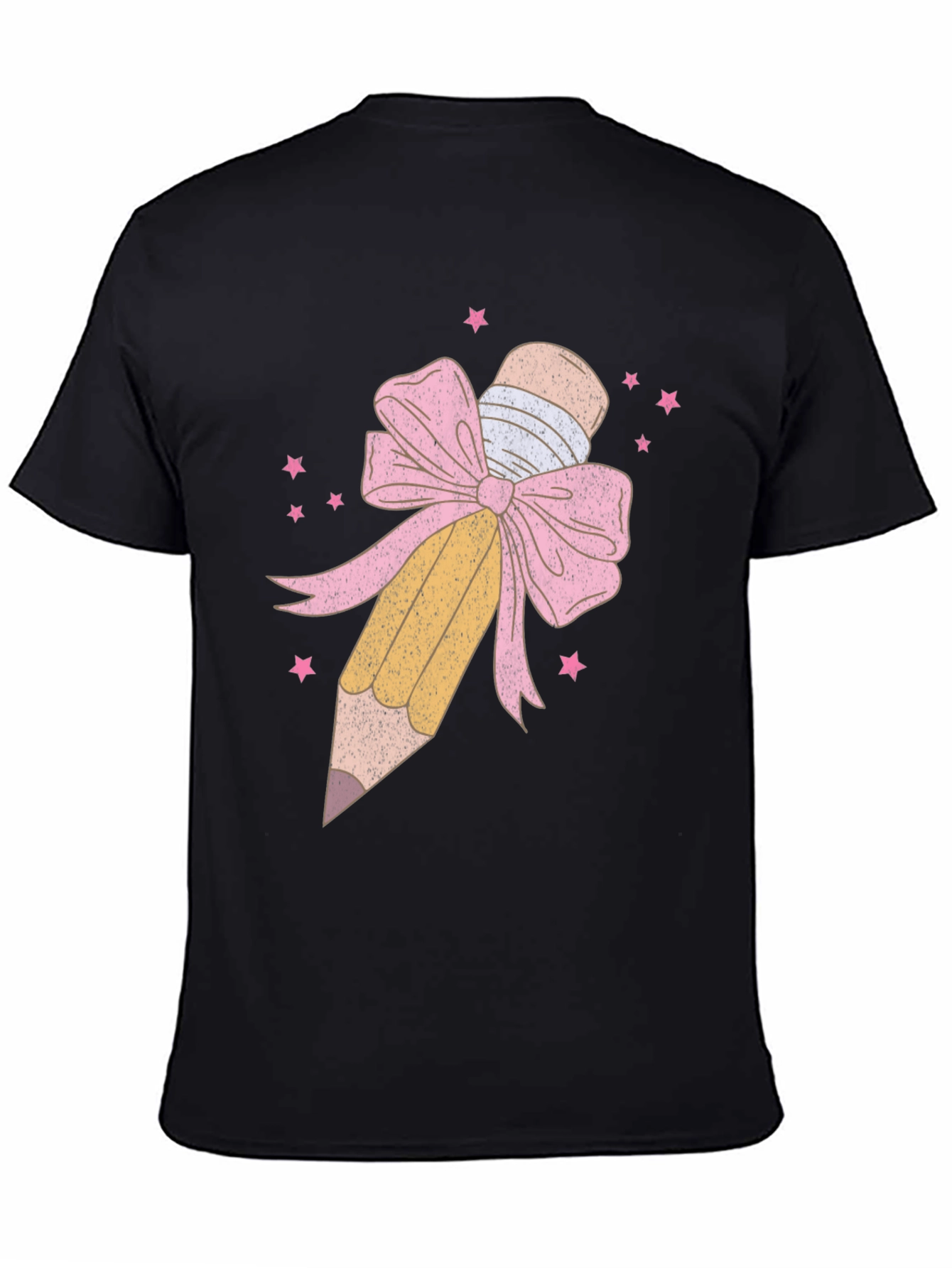 Pencil & Bow Graphic Tee - Black