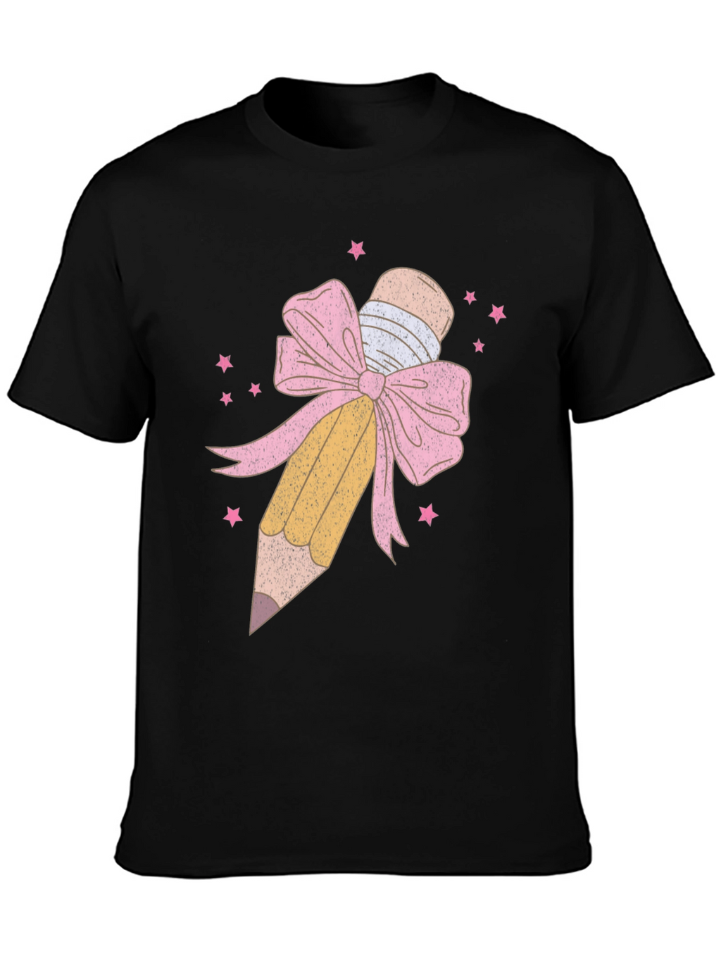 Pencil & Bow Graphic Tee - Black