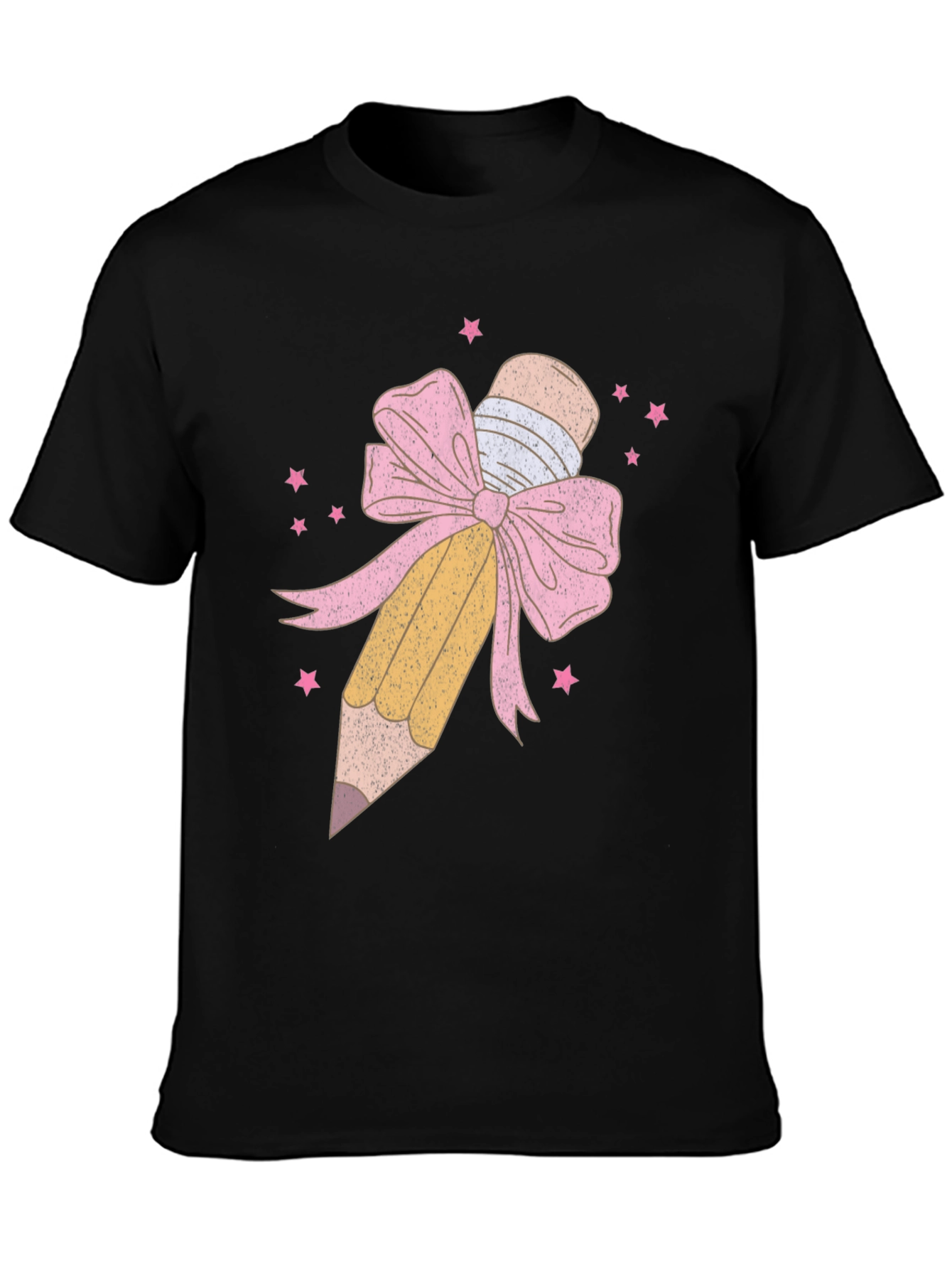 Pencil & Bow Graphic Tee - Black
