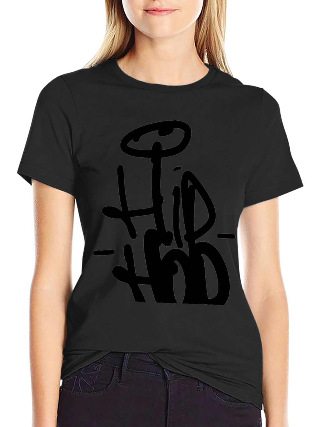 Hip Hop Style Black T-Shirt