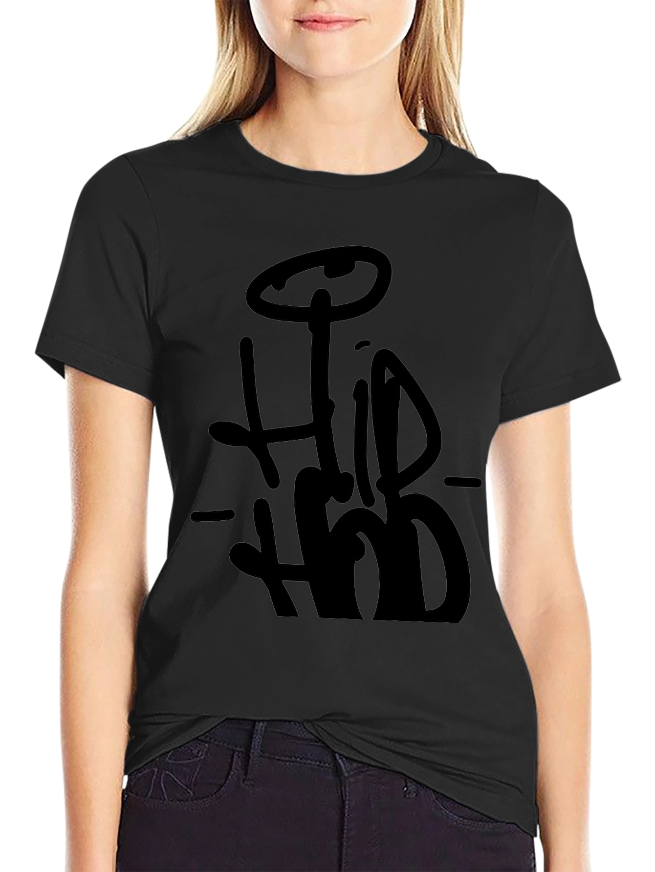 Hip Hop Style Black T-Shirt