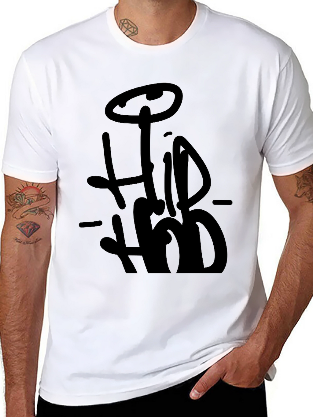 Hip Hop Style Black T-Shirt