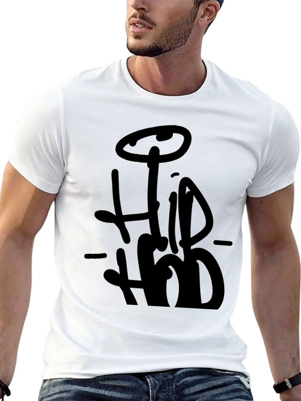 Hip Hop Style Black T-Shirt