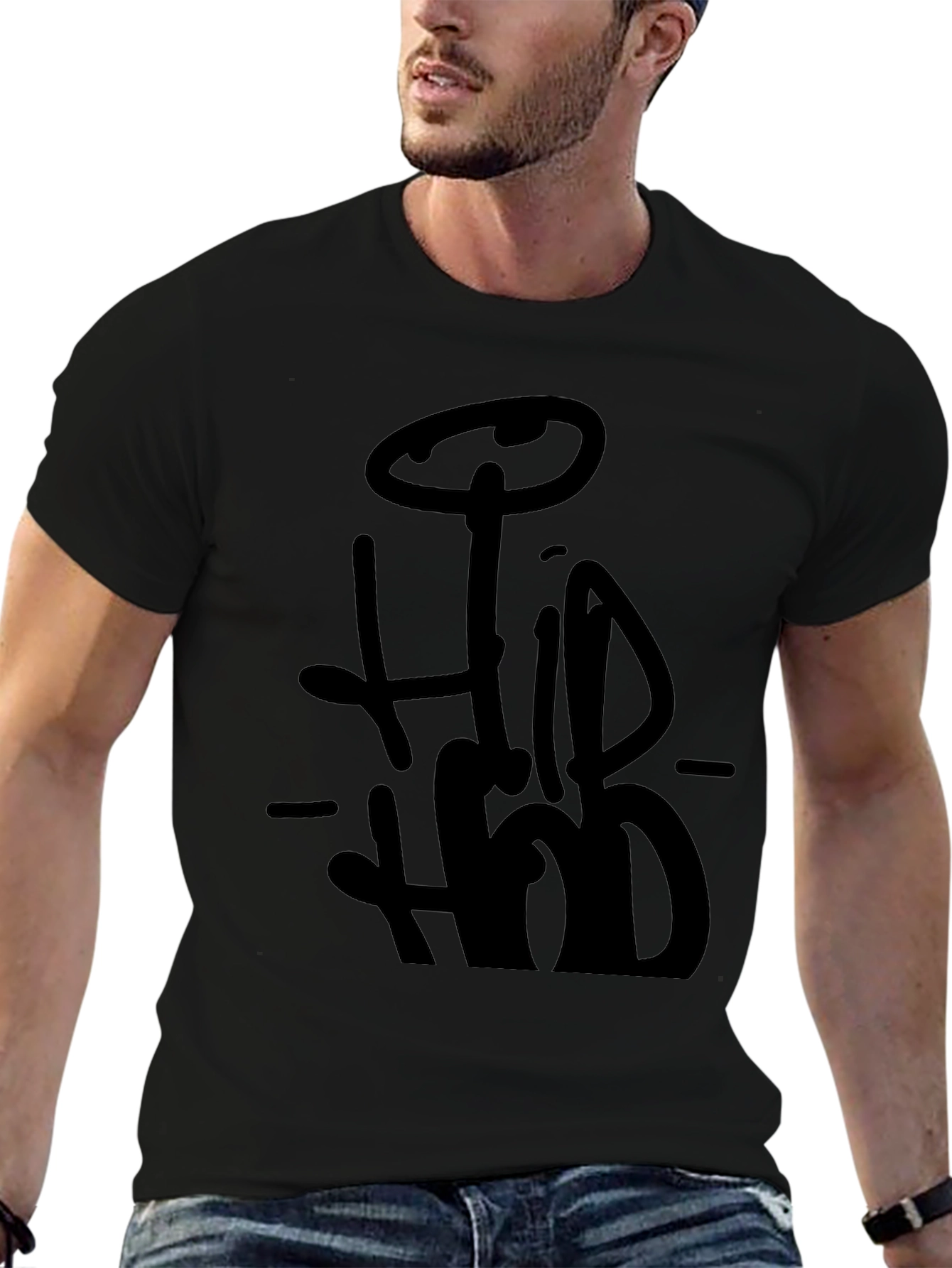 Hip Hop Style Black T-Shirt