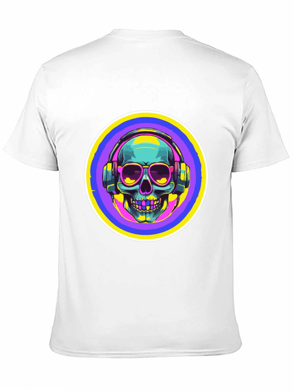 Skull with Headphones Graphic Tee