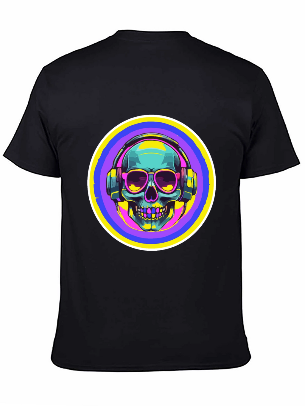 Skull with Headphones Graphic Tee