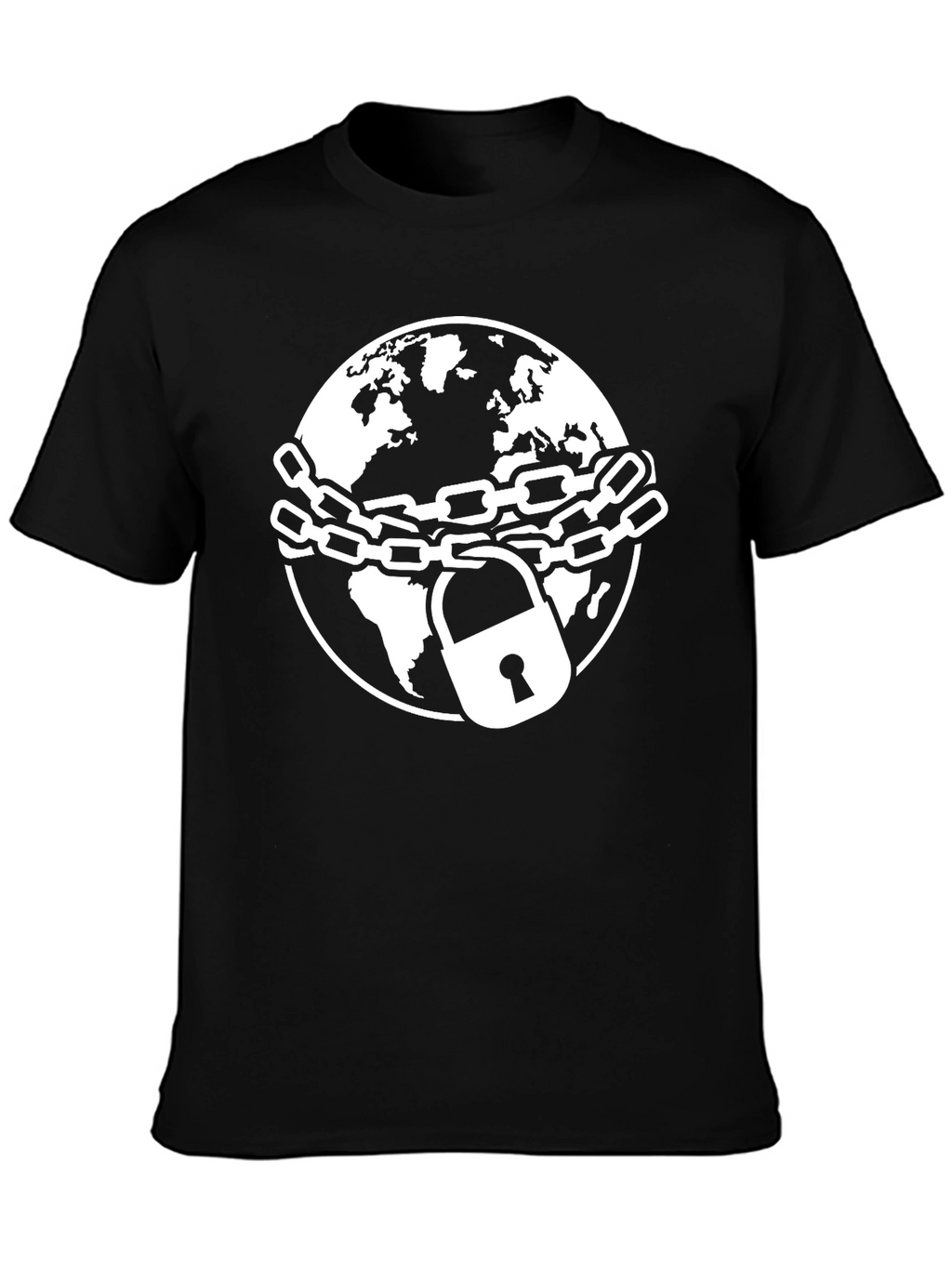 Chained Earth Graphic Tee - Black