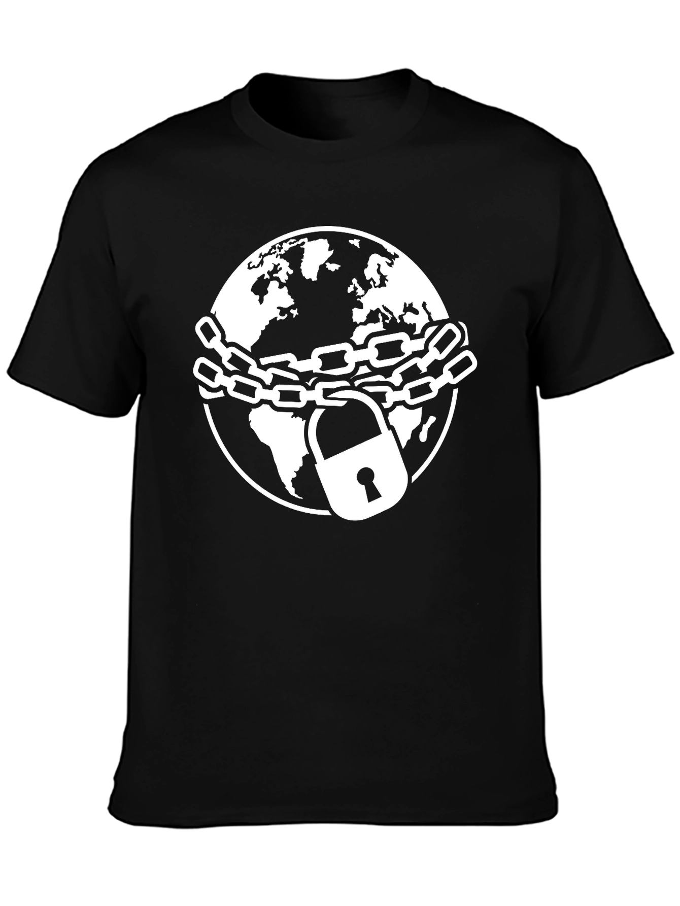 Chained Earth Graphic Tee - Black