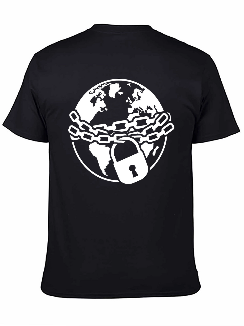 Chained Earth Graphic Tee - Black