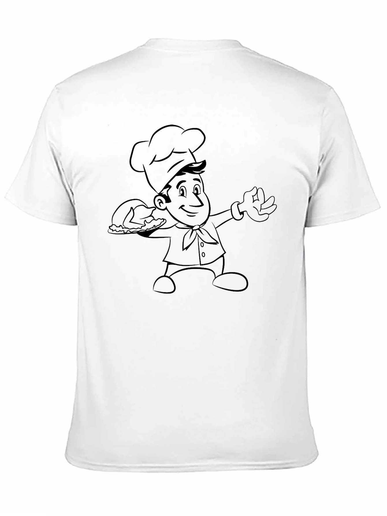 Chef Cartoon Graphic Print T-Shirt