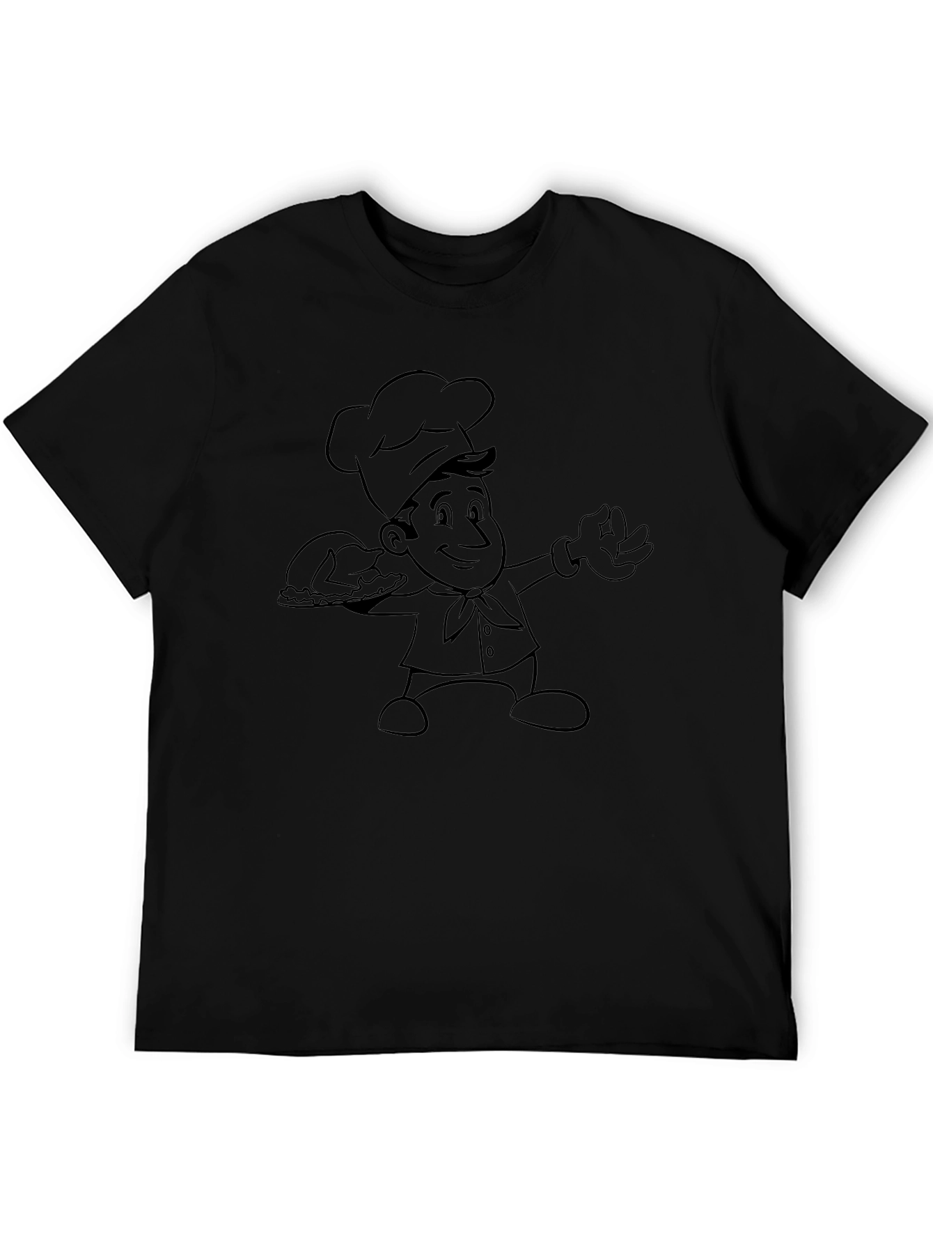 Chef Cartoon Graphic Print T-Shirt